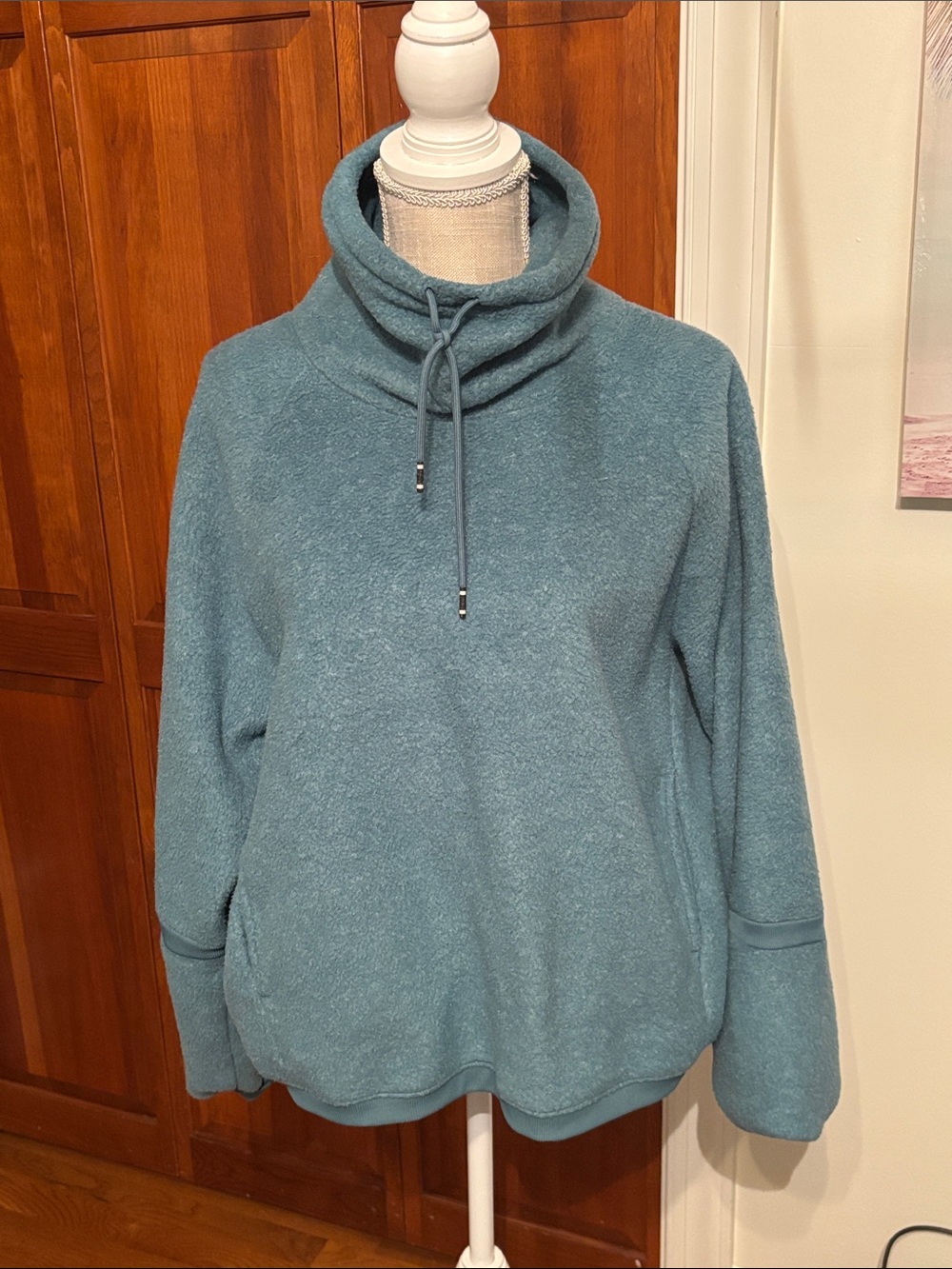 Women’s Nike Cozy Funnel Neck Pullover - Teal